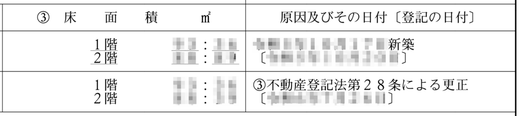 床面積に誤りがあった場合の職権更正